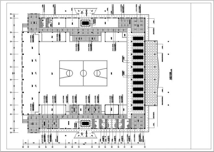 某地大型体育馆装修CAD设计施工图_图1