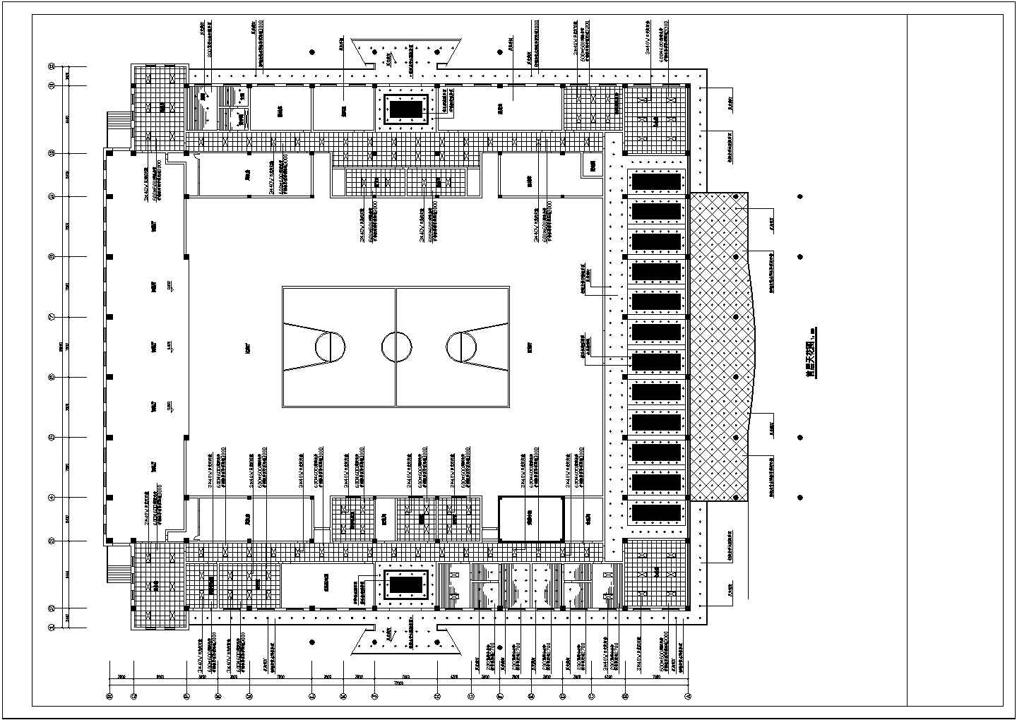 某地大型体育馆装修CAD设计施工图
