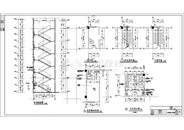 办公大楼全套建筑设计方案及施工CAD图纸-图二