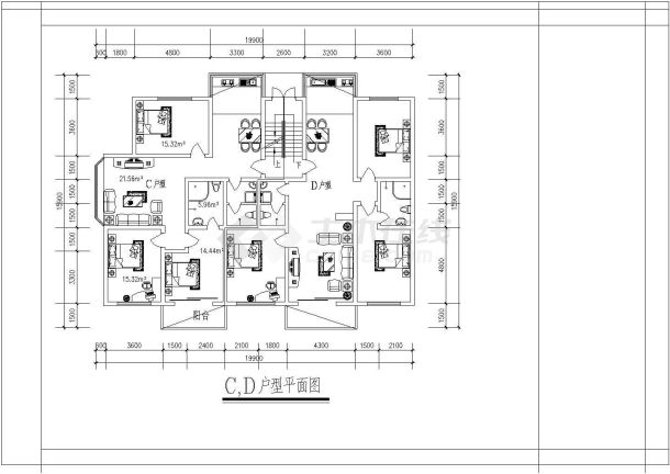 经典别墅户型设计方案及施工全套CAD图纸-图二