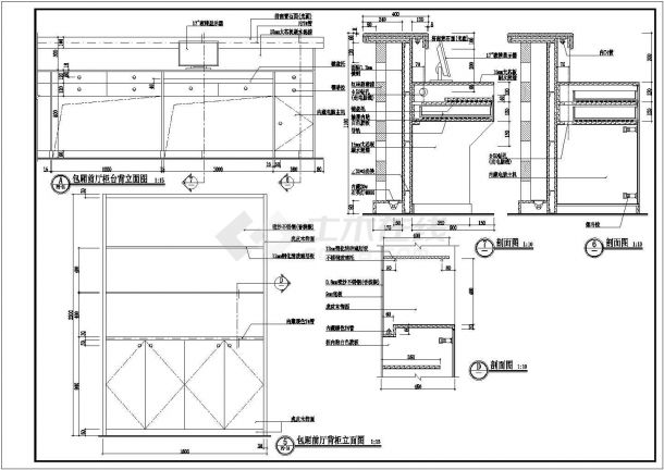 某酒店2楼装修设计方案全套CAD图纸-图一