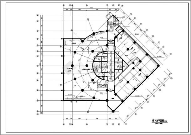 某酒店建筑设计方案及施工全套CAD平面图纸-图二