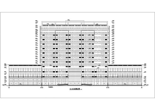 某娱乐城大厦设计施工CAD建筑平立剖图-图一