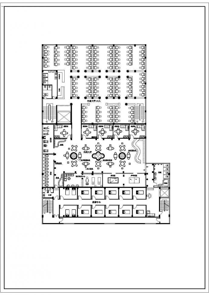 某地高档商务大酒店装修CAD设计施工图_图1