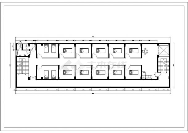 某地高档商务大酒店装修CAD设计施工图-图二