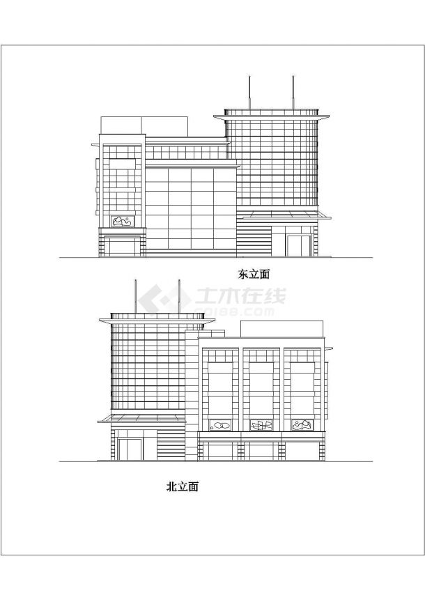 岳堤超市设计施工CAD建筑方案详细图-图二