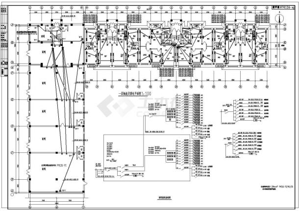 某地区住宅带电梯小区的电气设计CAD图-图二