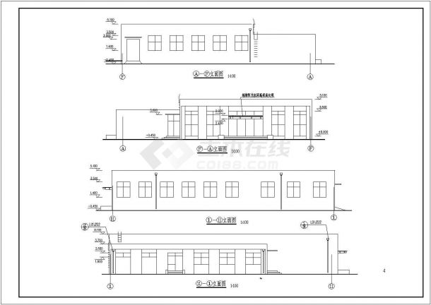 某公司职工餐厅设计CAD建筑施工图-图一