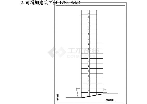 重庆佳乐大厦设计施工CAD建筑方案图-图二