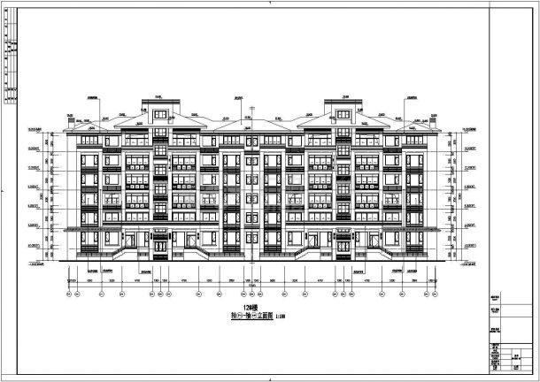 6层多层住宅全专业设计CAD施工图-图一