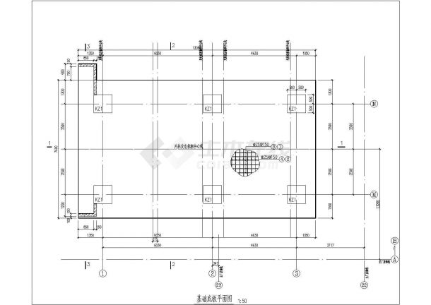 33MW汽轮发电机基础设计结构施工图-图二