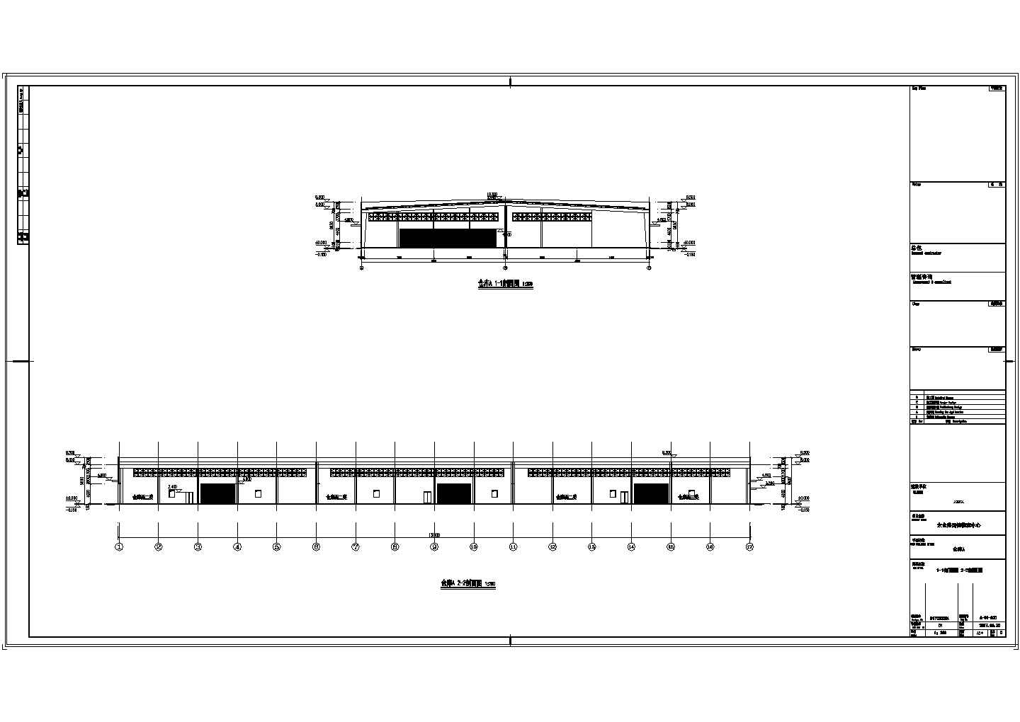 丙类单层钢结构排架仓库厂房建筑设计施工图