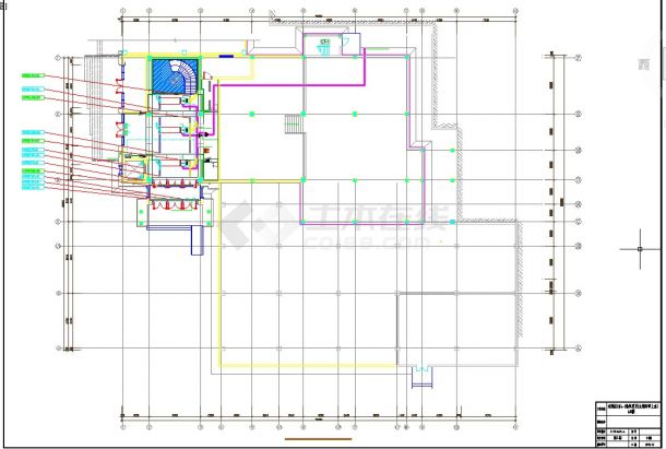 3层售楼处暖通设计施工CAD图纸-图一