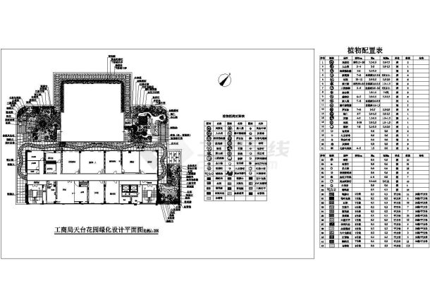 某天台花园景观设计总平面CAD图-图一