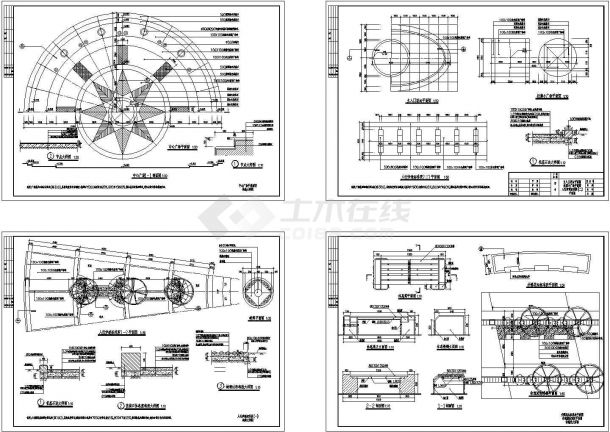 南京某中心广场设计施工CAD详图-图一