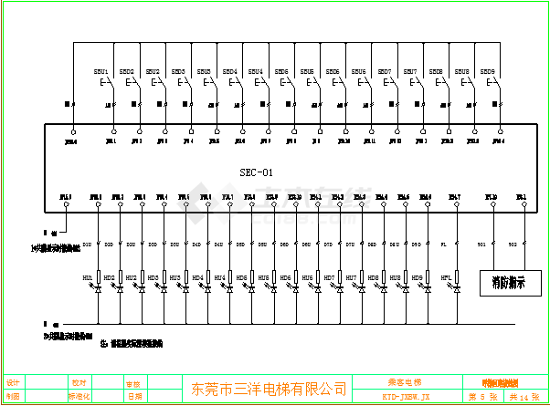 非常详尽的某品牌电梯电气原理图纸-图二