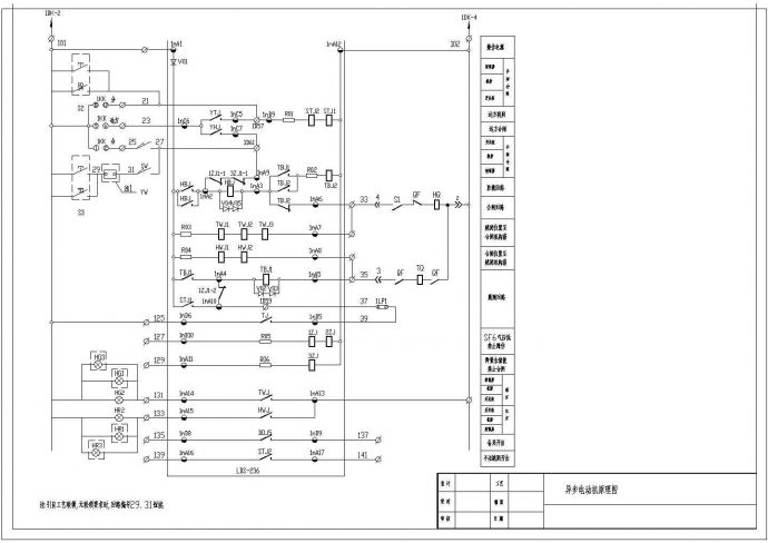 比较详细的异步电动机原理接线电气图（含设计说明）_图1