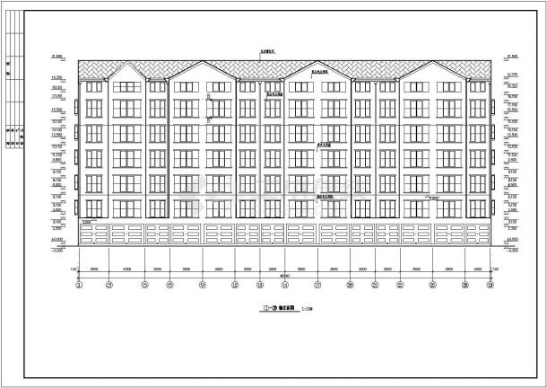 一套砖混结构住宅楼建筑cad施工图-图一