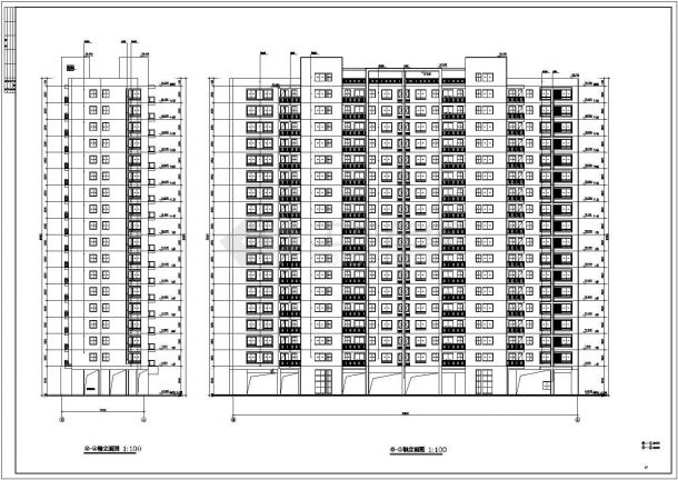 某高层住宅楼建筑cad施工图-图二