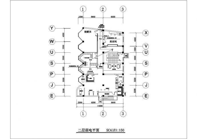 某地休闲会所电气设计方案CAD施工图_图1