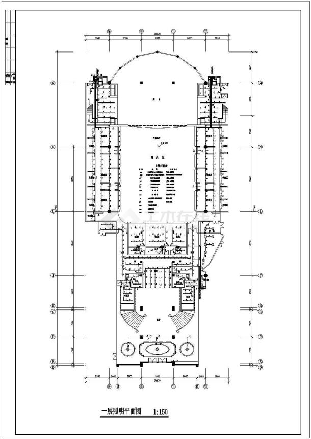 中国会所歌剧院电气设计CAD施工图-图二