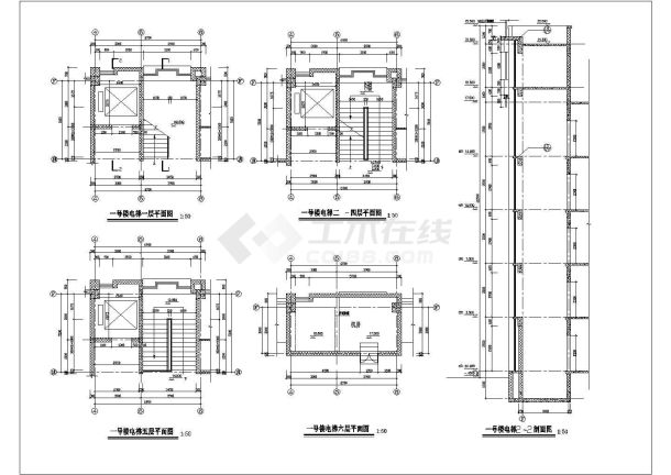 学校图书馆建筑设计方案及施工全套CAD图纸-图二