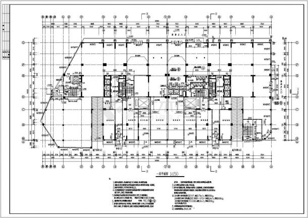 东莞市虎门都市华庭施工方案全套CAD图纸-图一