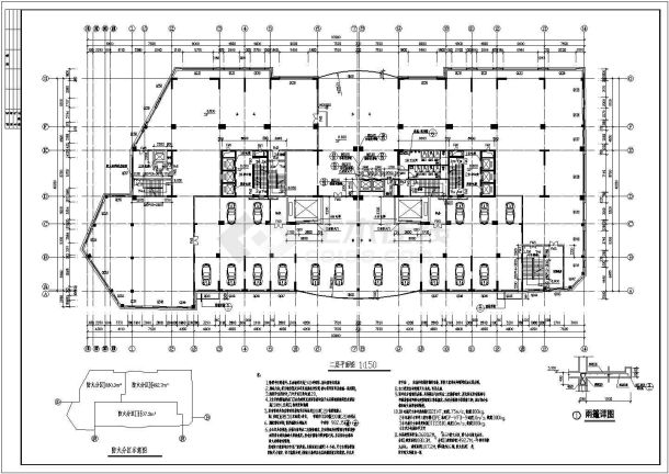 东莞市虎门都市华庭施工方案全套CAD图纸-图二
