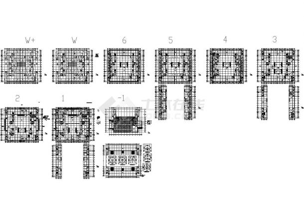 大型6层超市设计施工图-图一