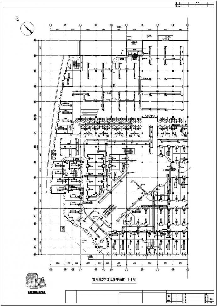 市大型广场空调整套cad平面图纸_图1