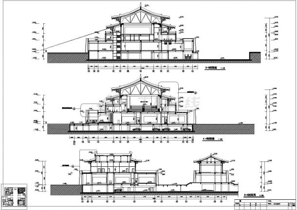 某地区影院建筑设计方案CAD图纸-图二