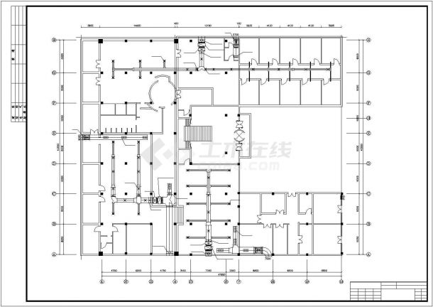 北京某某洗浴会馆中央空调工程安装施工设计cad图纸-图一