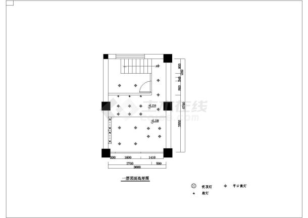 某地区大型美容院全套装修cad图-图二