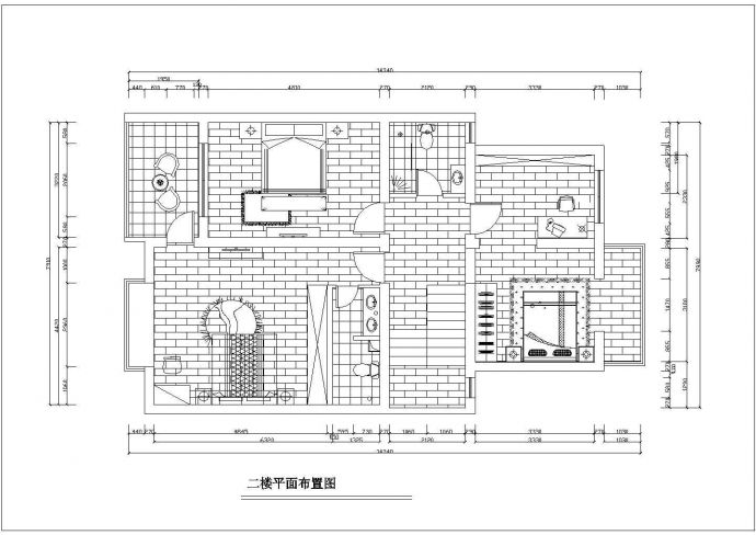 某二层复式家装CAD施工图纸（附效果图）_图1