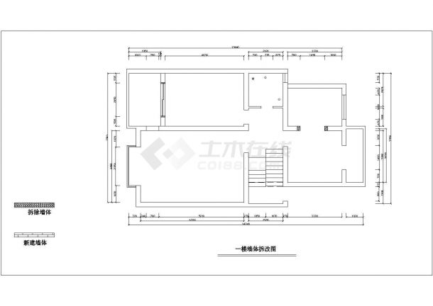 某二层复式家装CAD施工图纸（附效果图）-图二