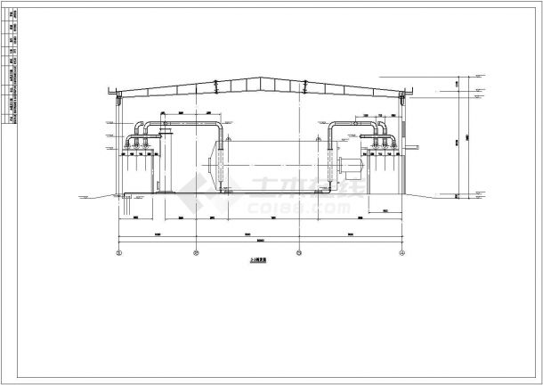 大型燃气导热油炉详细施工设计图纸-图二