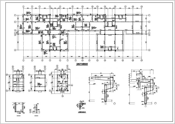 高层住宅楼结构框架详细设计工程图纸_图1