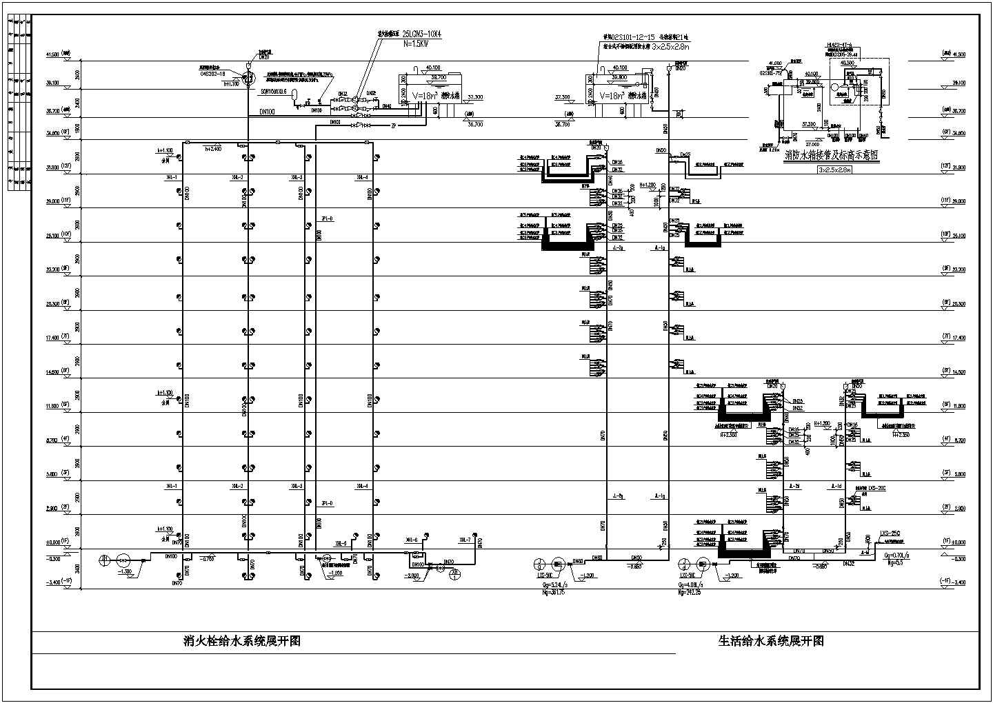 某12层公寓宿舍给排水工程施工图