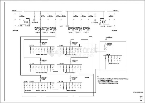 商场10KV变电所全套电气设计施工CAD图-图二