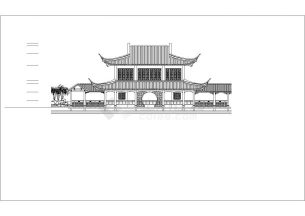 某地区经典古建筑设计方案CAD图纸-图一