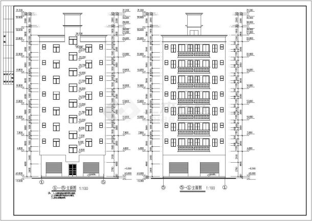 标准农民房建筑施工设计CAD方案图-图一