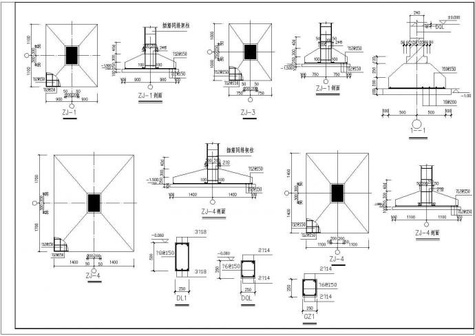 某地全套框排架厂房建筑设计结构图_图1