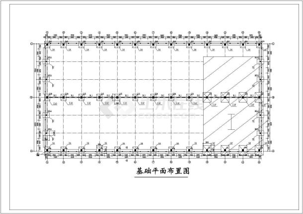 某地全套框排架厂房建筑设计结构图-图二