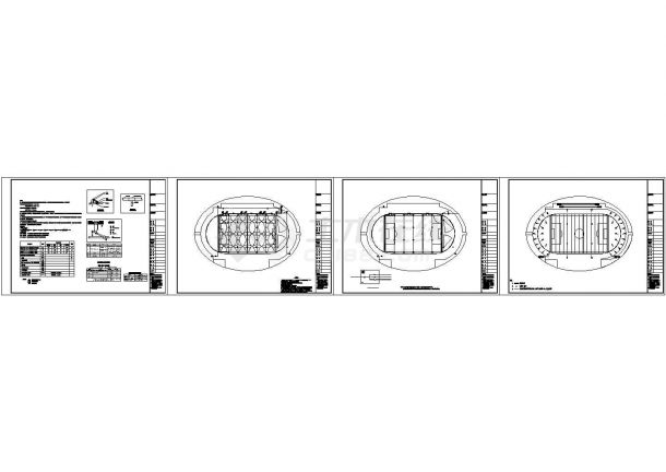 足球场自动喷灌系统设计施工cad图，共四张-图一