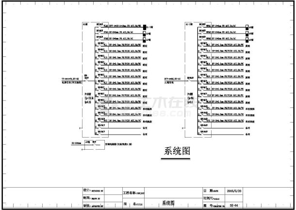 某地区小型简单的展厅强弱电施工图-图二