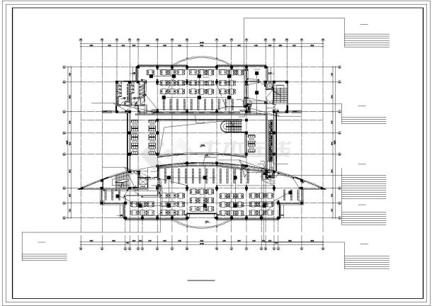 一套简单的图书馆建筑电气设计cad图-图二