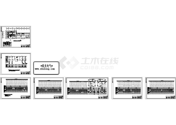 水质净化厂变配电间电气设计CAD图纸-图一