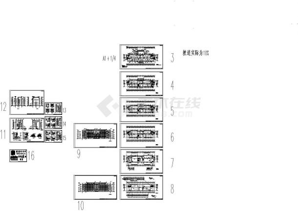 五层住宅楼建筑施工图及效果图-图一