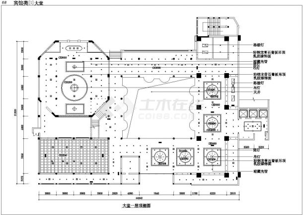 某宾馆施工及设计方案全套CAD图纸-图二