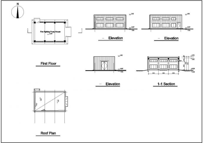 某公司厂房建筑设计方案全套CAD图纸_图1